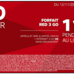 Bon plan : Red SFR 3 Go à 11,99 euros/mois pendant 6 mois Bon plan : Red SFR 3 Go à 11,99 euros/mois pendant 6 mois