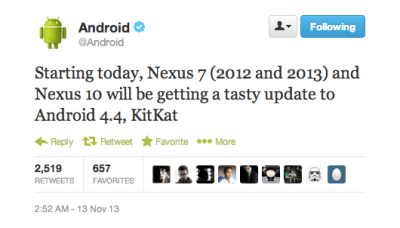 android 4.4 kitkat google nexus 7 google nexus 10 image 0