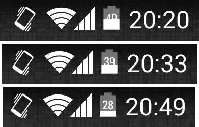 android 4.4 kitkat pourcentage batterie battery percentage