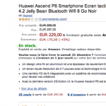 Bon plan : Huawei Ascend P6 à moins de 130 euros