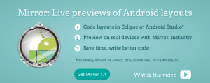 Mirror:Live permet d’essayer ses layouts Android directement sur ses terminaux