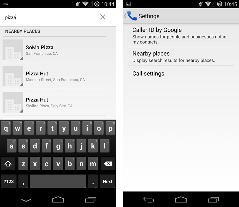 android google dialer recherche google now image 0