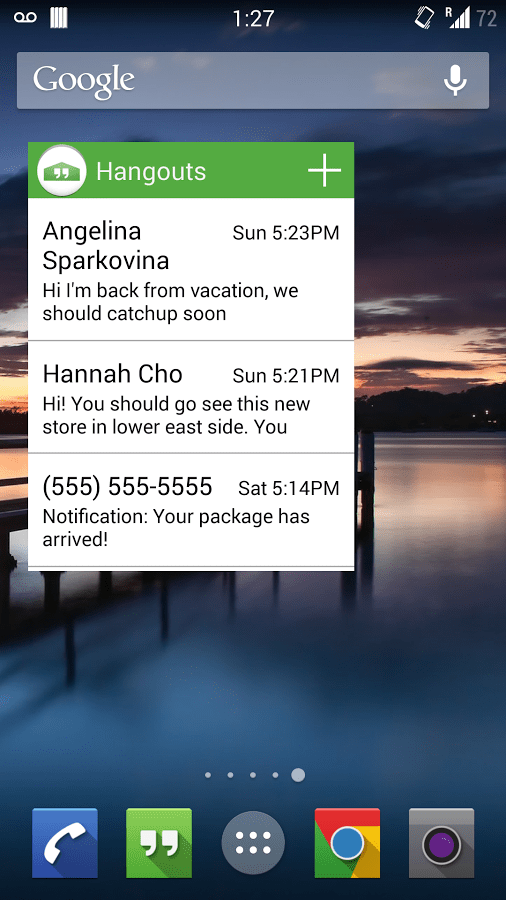 Widget Hangouts
