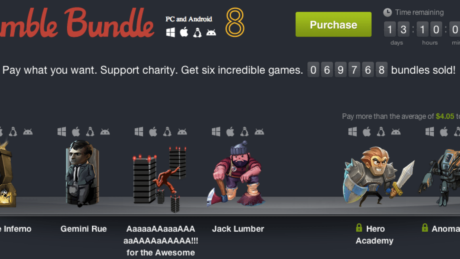 Humble Bundle PC and Android 8 est disponible avec 6 jeux multiplateformes