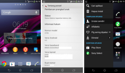 Android 4.3 Jelly Bean Fuite Sony Xperia V images 01