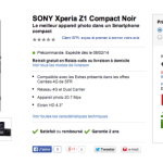 SFR référence le Sony Xperia Z1 Compact à 439 euros avec une Smartwatch 2 pour 1 euro de plus