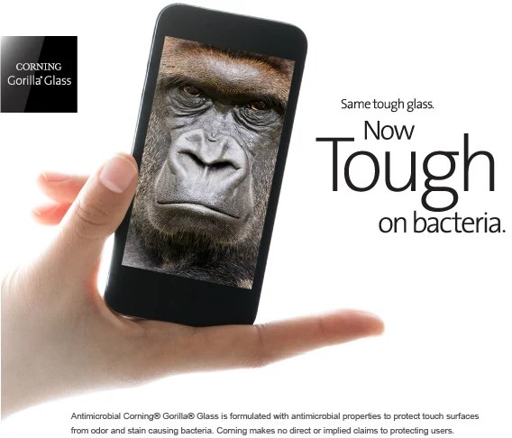 Gorilla antimicrobien : Corning veut vous protéger des germes