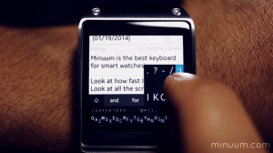 Minuum : le clavier en une ligne prend ses quartiers sur une smartwatch