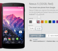 android google nexus 5 red rouge image 0