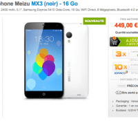 android meizu mx3 france french fr materiel.net precommande