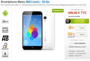 Le Meizu MX3 est disponible en précommande chez Materiel.net !