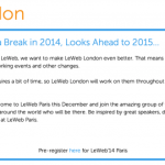 LeWeb, l’édition 2014 de Londres est annulée