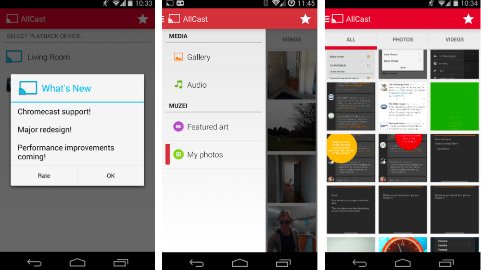 L'application AllCast se refait une beauté et supporte Muzei sur Android