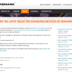 Le classement 3DMark de retour pour les tricheurs : les Samsung Galaxy S4 et Note 3 Le classement 3DMark de retour pour les tricheurs : les Samsung Galaxy S4 et Note 3