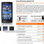 Le X10 sous Android chez Orange