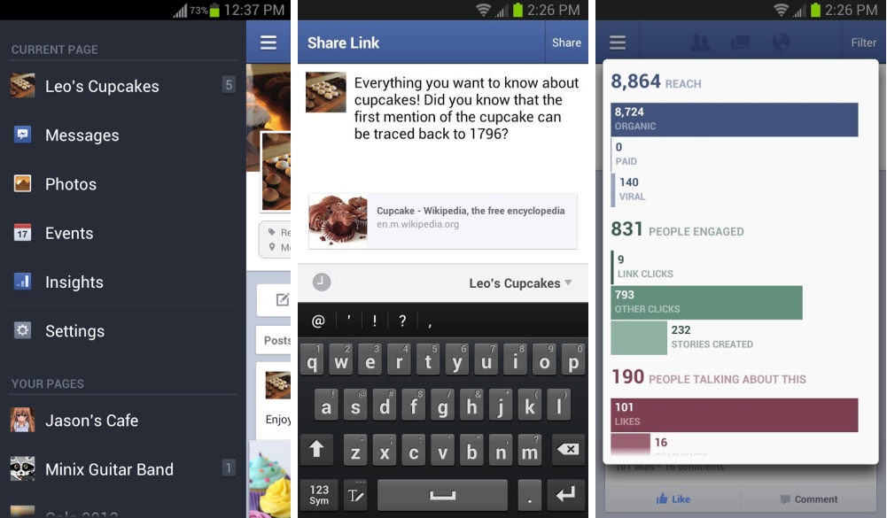 android gestionnaire de pages 1.10 facebook images 01