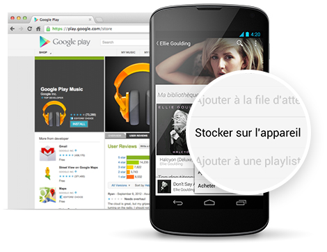 android google play musique hors-ligne offline déconnecté radio favorités préférées image 01