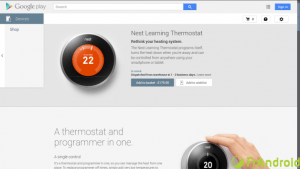 Le thermostat Nest est à vendre sur le Google Play aux USA et en Grande Bretagne