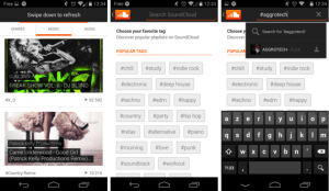 SoundCloud 2.8 accueille le tirer-pour-actualiser et la recherche par Hashtags sur Android