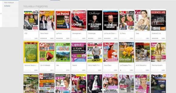 Google Play Kiosque magazines payant
