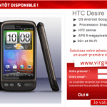 HTC Desire chez Virgin Mobile