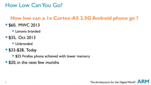 ARM : « des smartphones à 20 dollars dans les prochains mois »