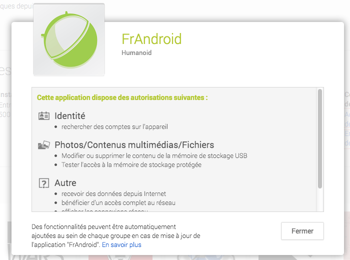 permissions frandroid