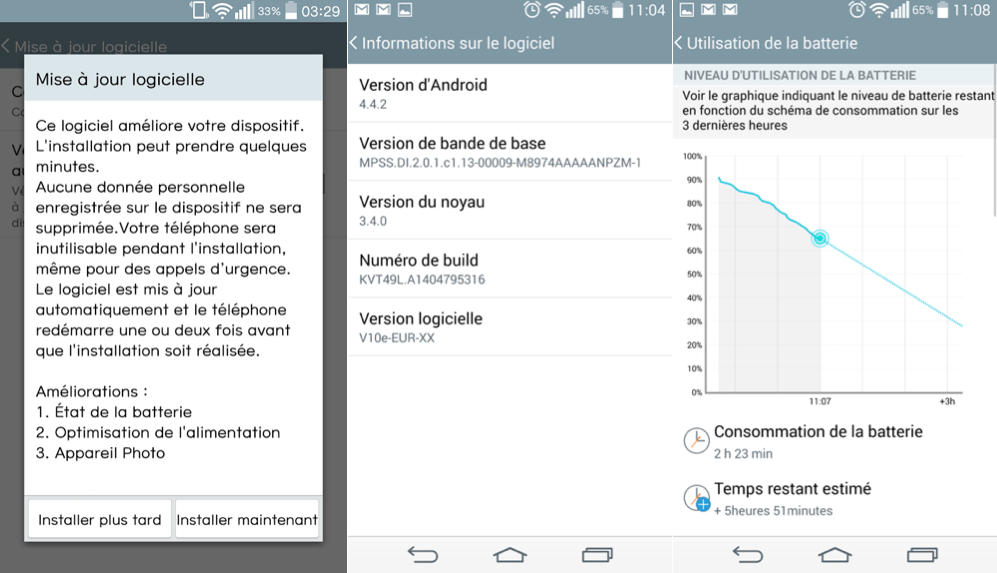 LG G3 mise à jour