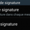 Comment insérer une signature automatique sur Android ?