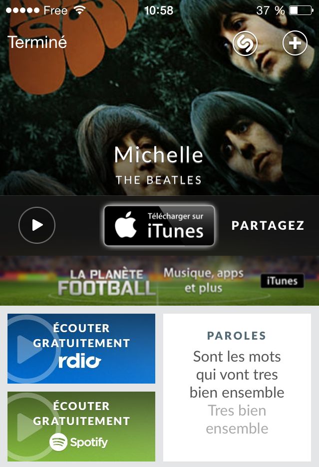 shazam ios rdio