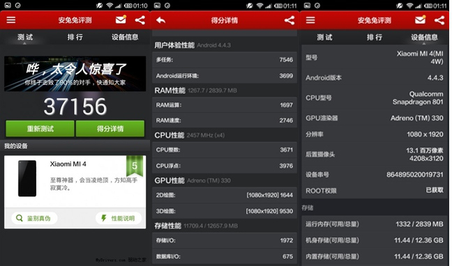 xiaomi mi4 antutu