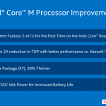 Intel Core M : la puissance des PC dans des tablettes fines, c’est pour la fin 2014