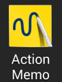 Aperçu de l’application Action Memo
