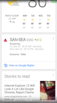 Google Now joue les comparateurs de vols et informe des baisses de prix