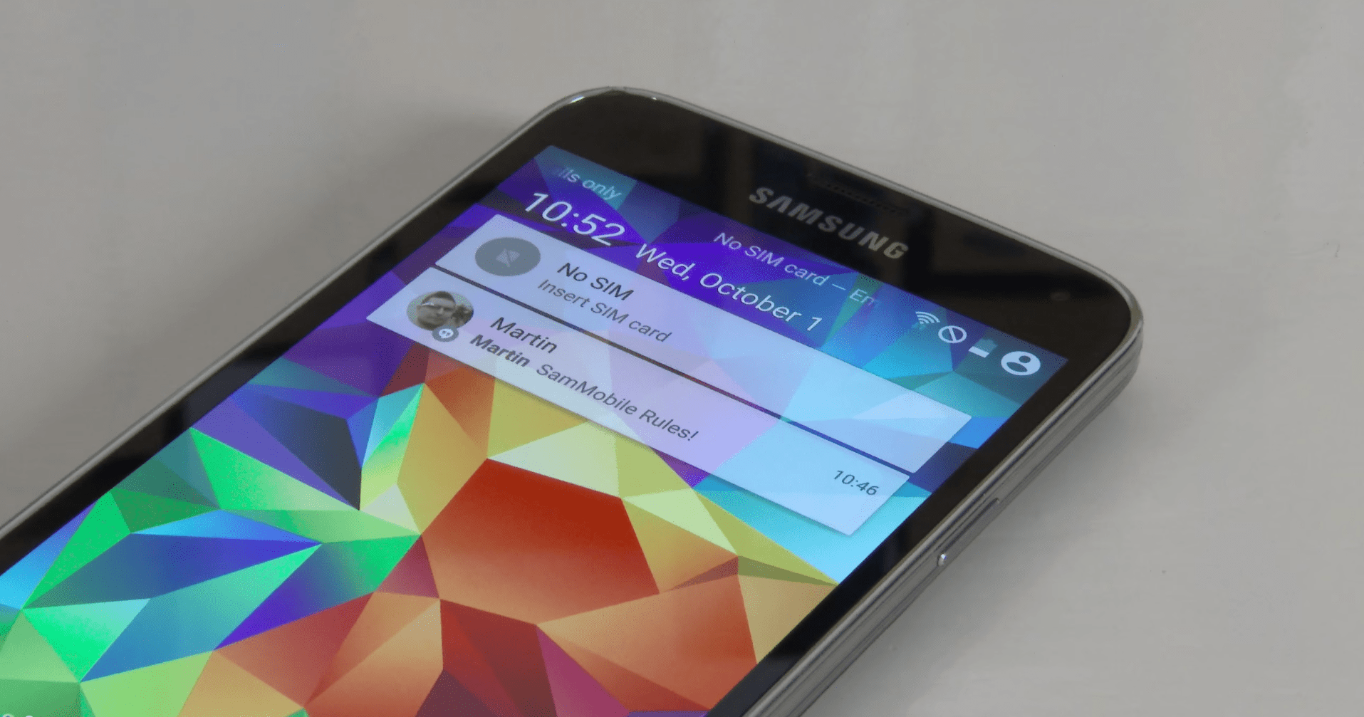 Le Samsung Galaxy S5 sous Android L avec le Material Design se montre en vidéo