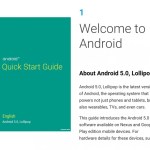 Google publie le « Quick Start Guide » d’Android Lollipop