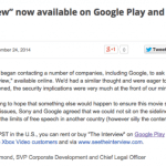 The Interview disponible sur le Google Play et Xbox Video