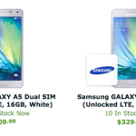 Les Samsung Galaxy A3 et A5 sont en vente aux États-Unis