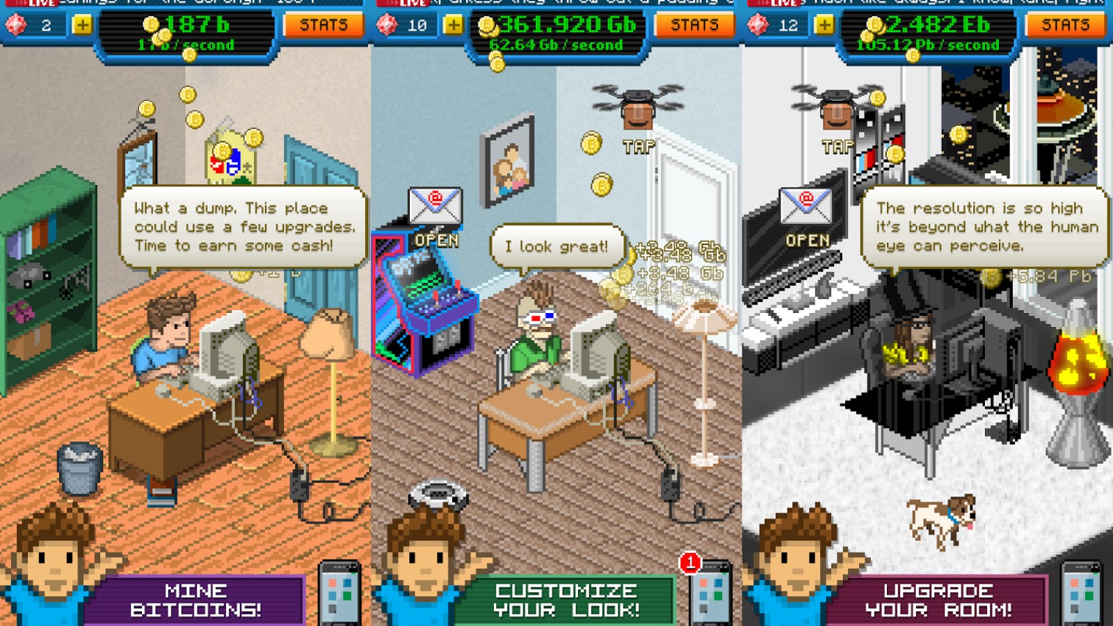 Bitcoin Billionaire : le jeu ultra-addictif où vous devez seulement miner  du Bitcoin — Frandroid
