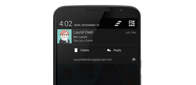 bouton action android