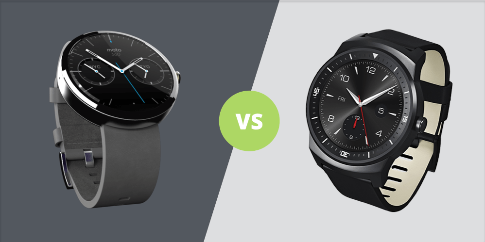 Moto 360 vs G Watch R