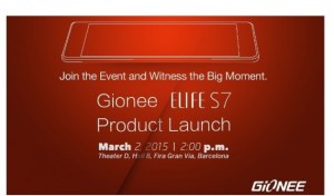 Gionee présentera son Elife S7 au MWC 2015