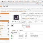 Des comptes Uber en vente sur Internet