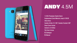 Bon plan : Le smartphone Yezz Andy 4.5M en promotion à 109 euros