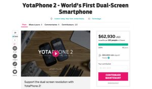 Le YotaPhone 2 se sert d’Indiegogo pour attaquer le marché américain