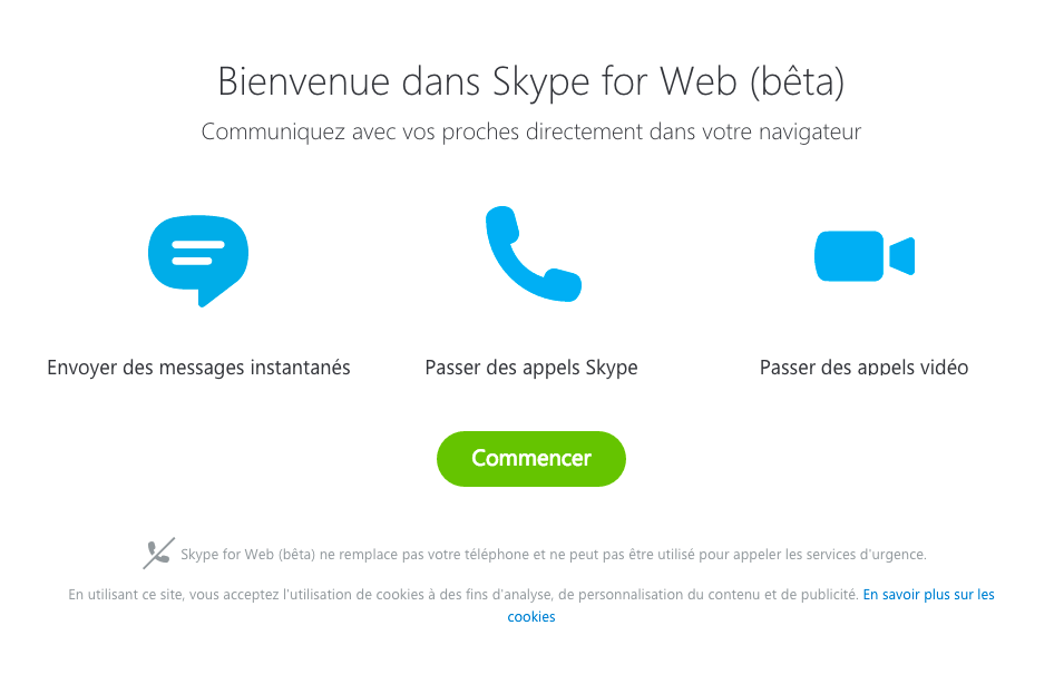 Skype for web