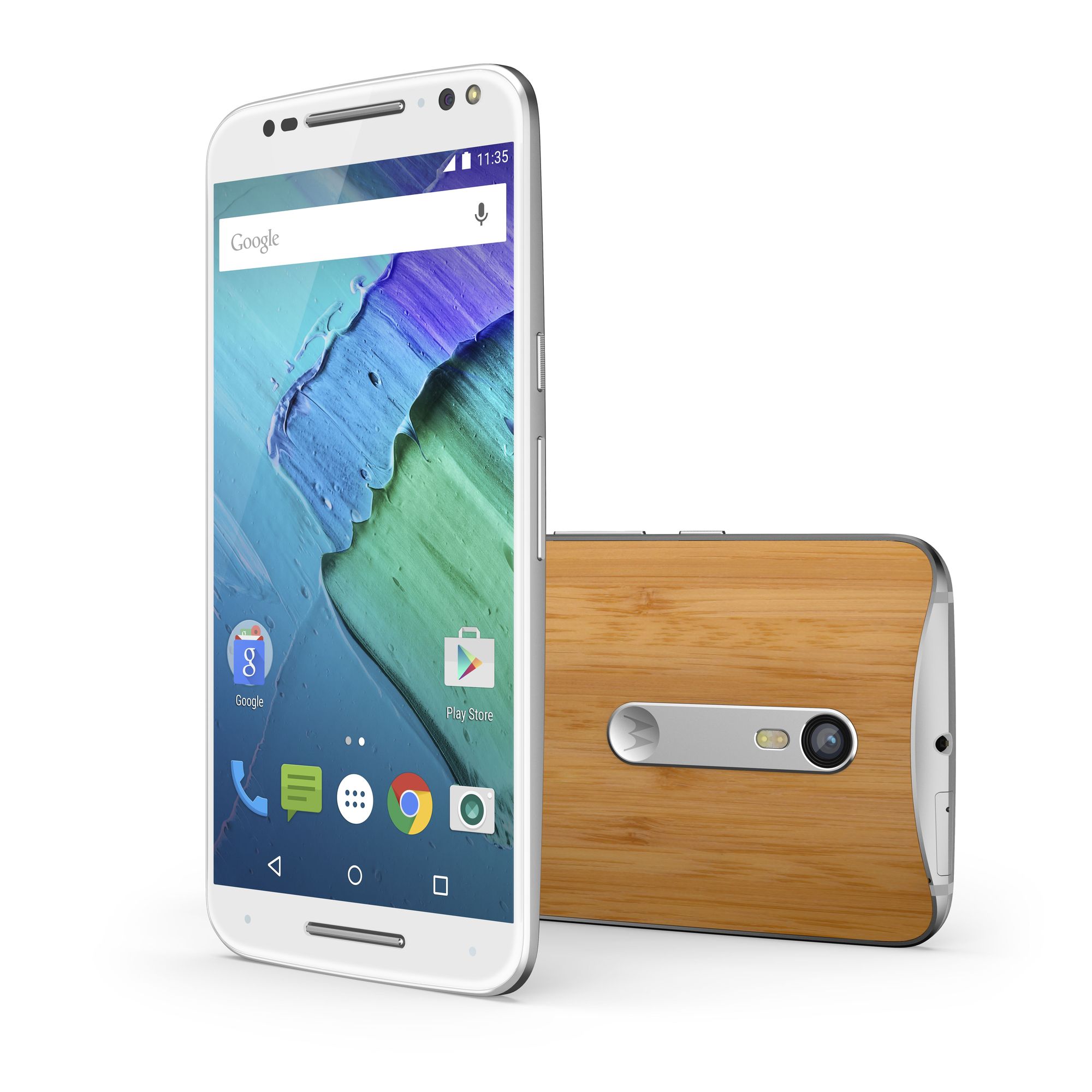 Moto X 3e gen Style- Blanc Bamboo Double