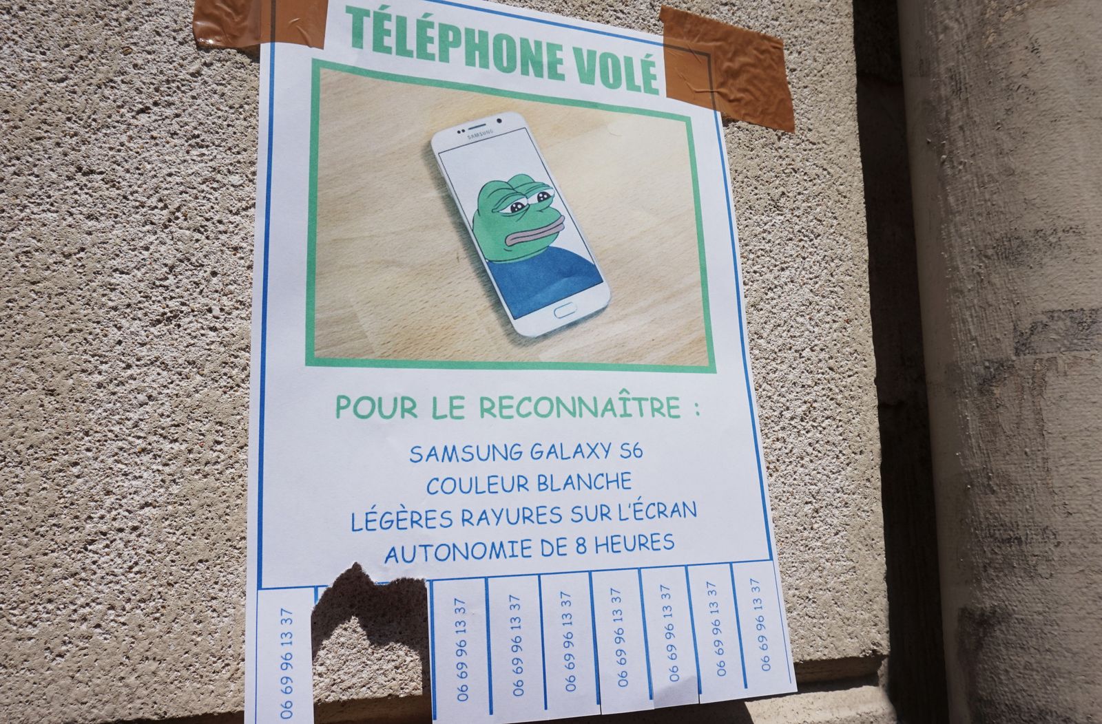 telephone vole galaxy s6