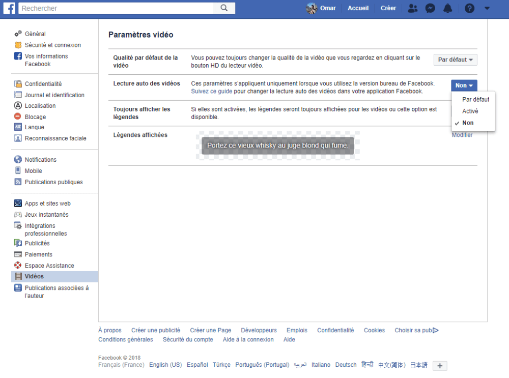 Comment désactiver la lecture automatique des vidéos sur Facebook