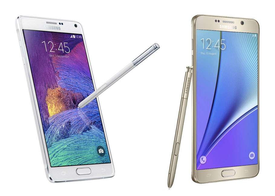 Samsung Galaxy Note 5 et Note 4